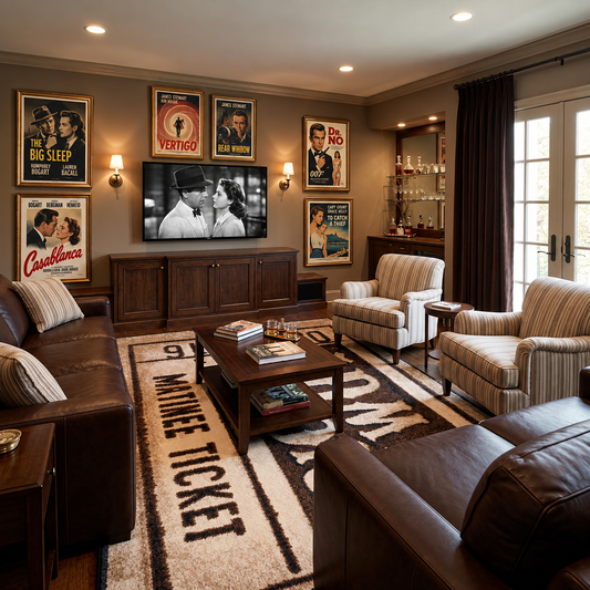 NOW SHOWING AREA RUG IN GINGER ALE