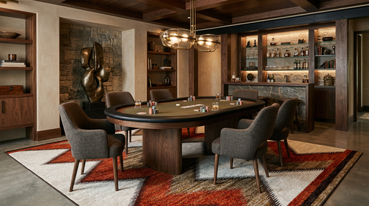 WHAT SIZE RUG GOES UNDER A POKER TABLE?