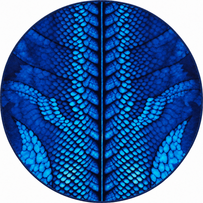 COBALT DRAGON SCALE AREA RUG
