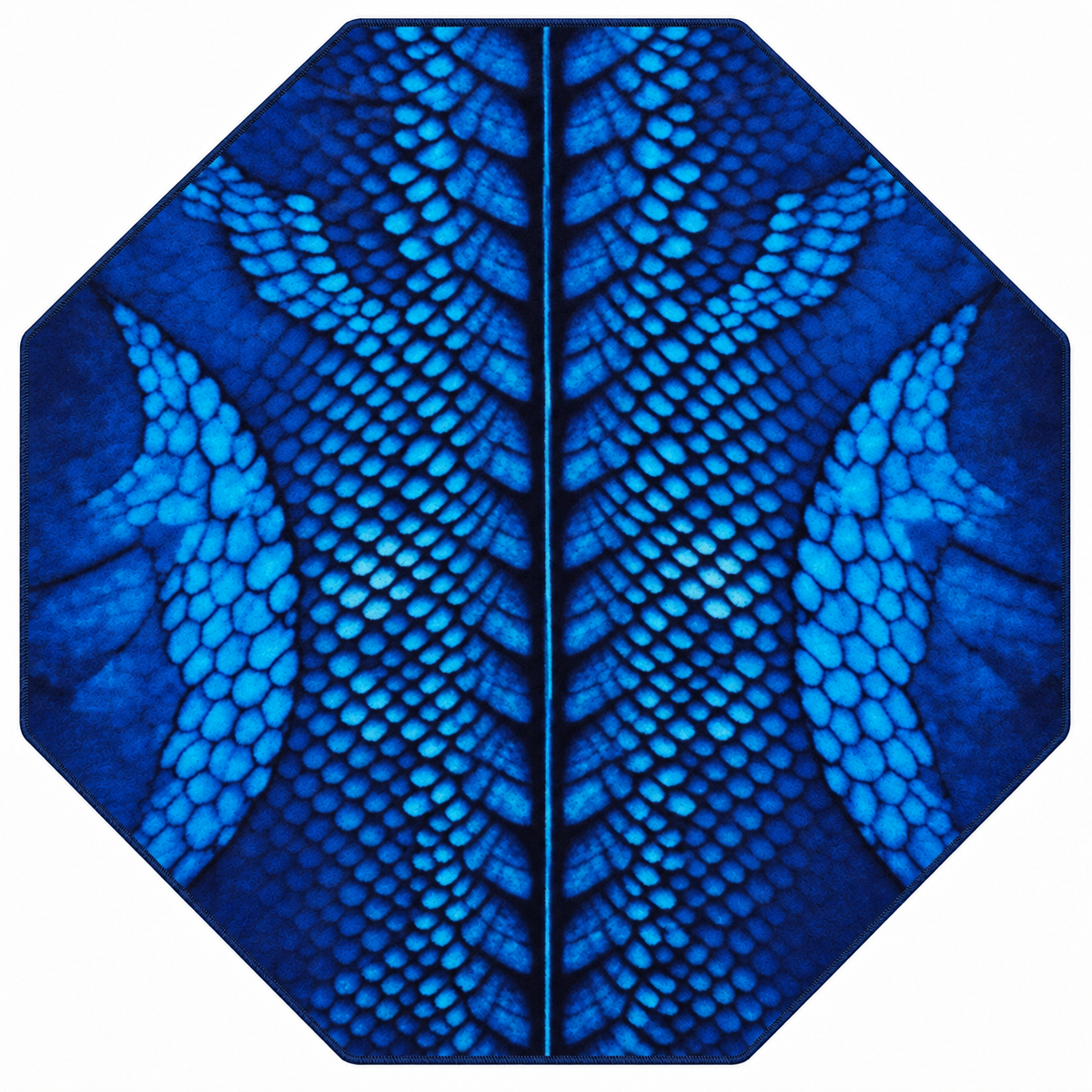 COBALT DRAGON SCALE AREA RUG
