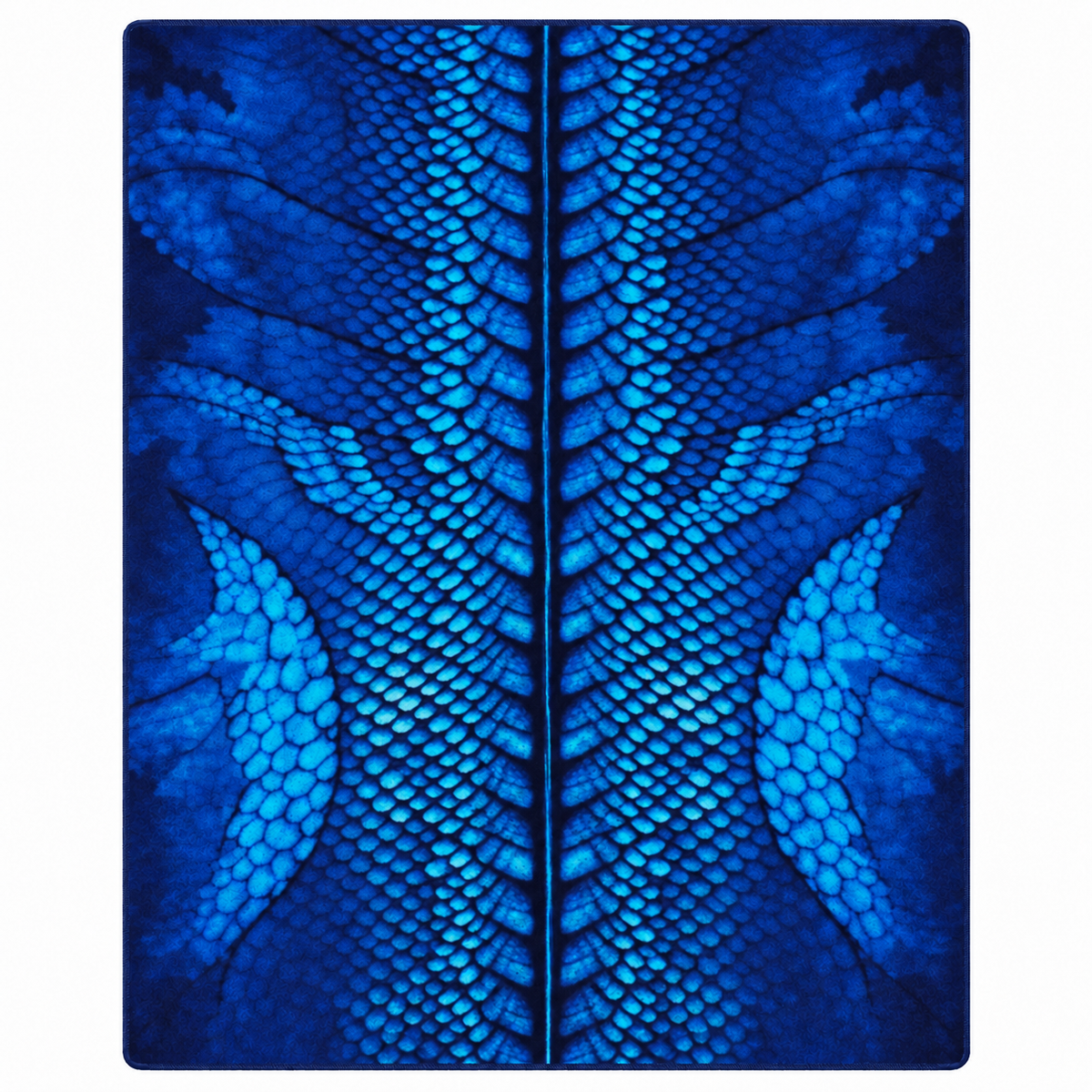 COBALT DRAGON SCALE AREA RUG