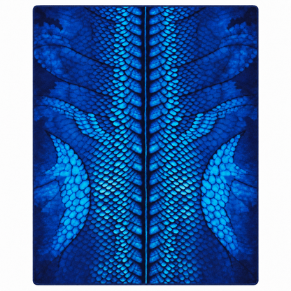 COBALT DRAGON SCALE AREA RUG