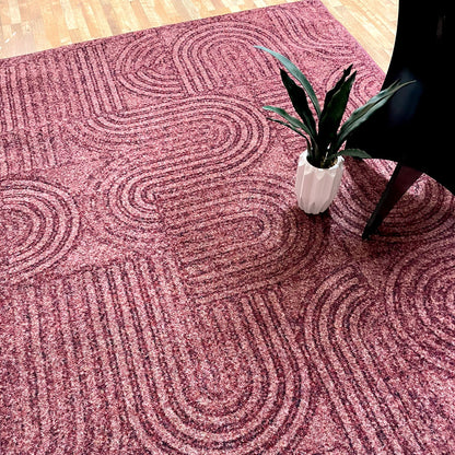 Detour area rug fiber and pattern texture detail