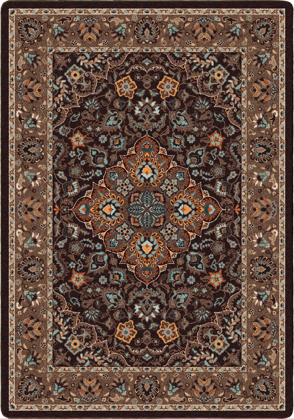 House Special area rug: decorative rug with intricate patterns on a white background.
