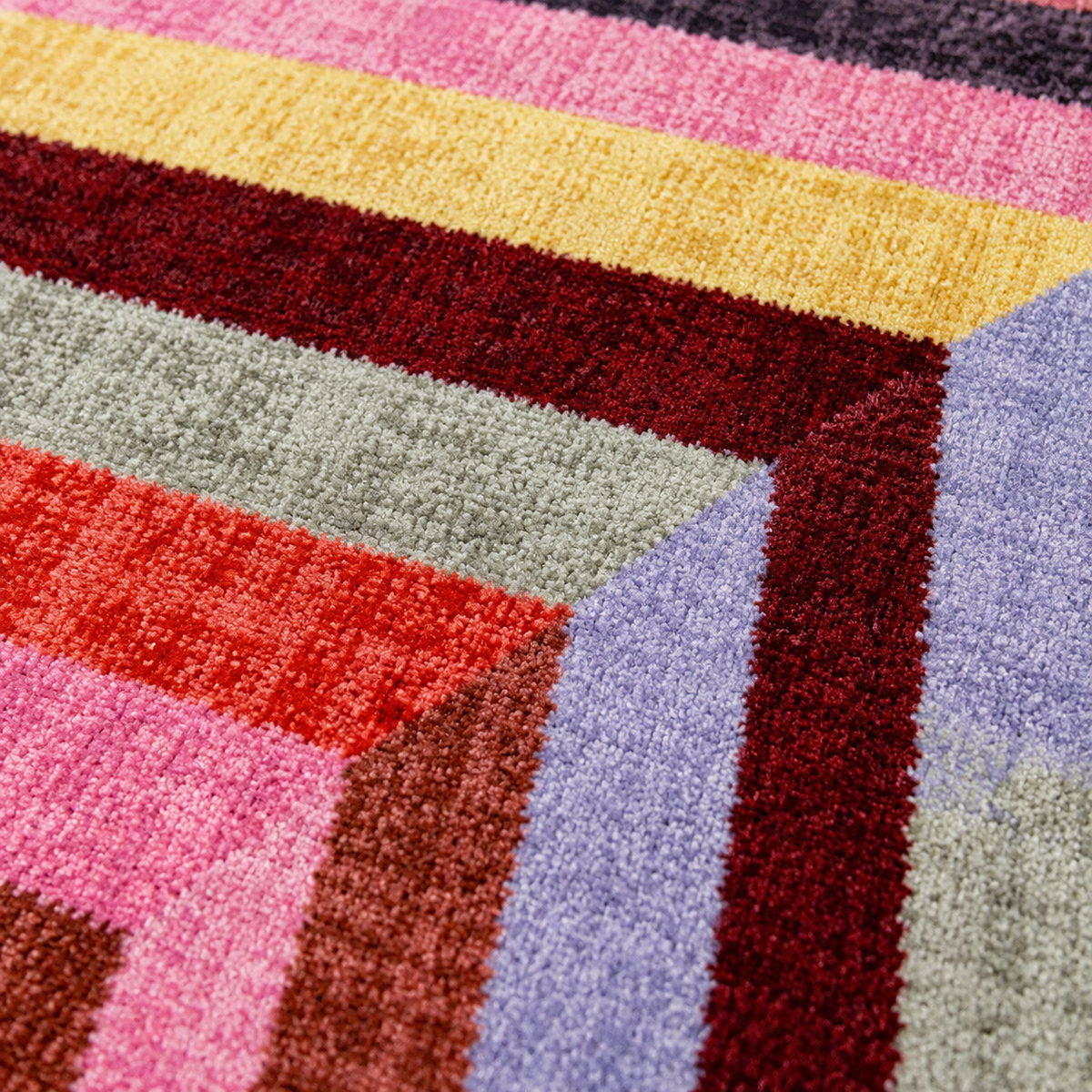 Next Level area rug fiber and pattern texture detail