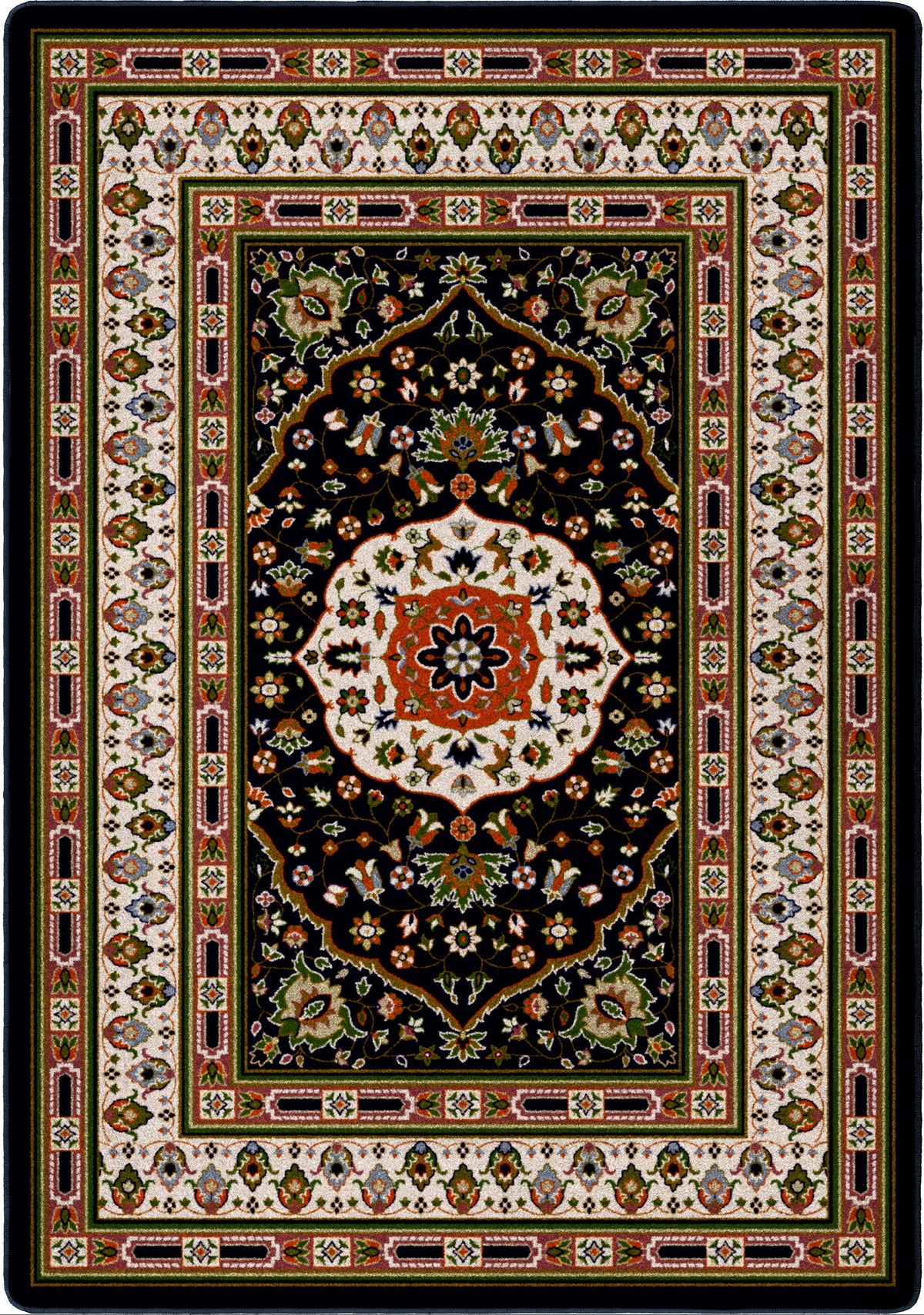 Night Garden area rug: decorative rug with intricate patterns on a white background.