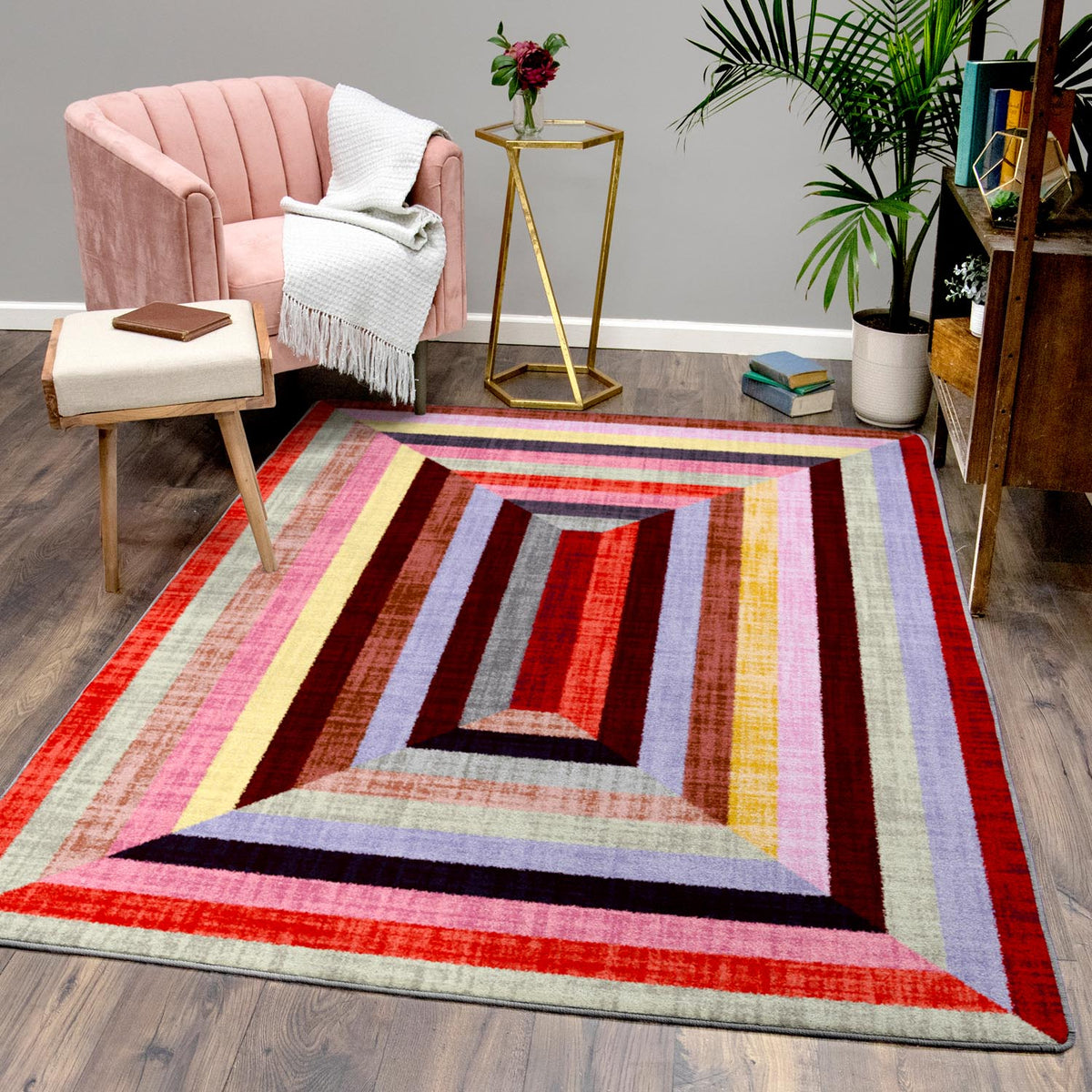 Next Level area rug styled in a living space